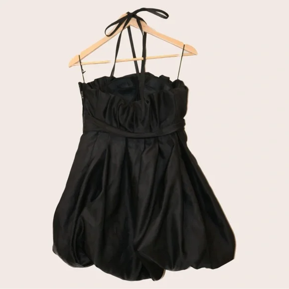 Zara black pouf dress with removable straps - Picture 4 of 4